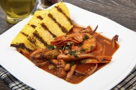 Fish Soup With Grilled Polenta